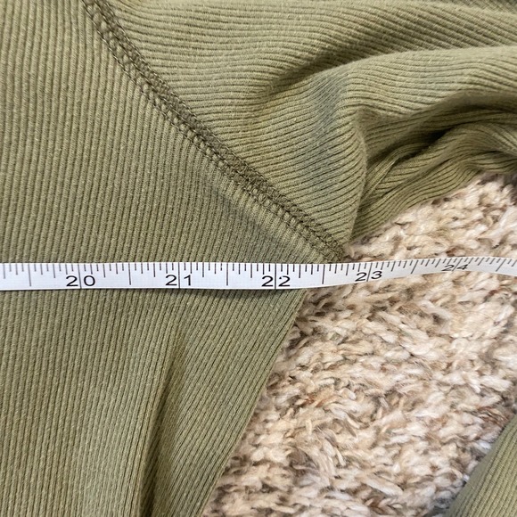 ⭐ 3/$15 Vintage Y2K Sonoma XL 100% Cotton Olive Green Ribbed Cami Lined Henley - Picture 8 of 8